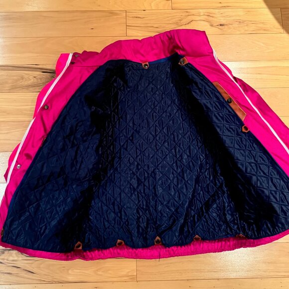 Vintage Neon Ski Jacket Coat Snowboard Winter Pink Pockets Zip Retro 80s/90s - Picture 3 of 8